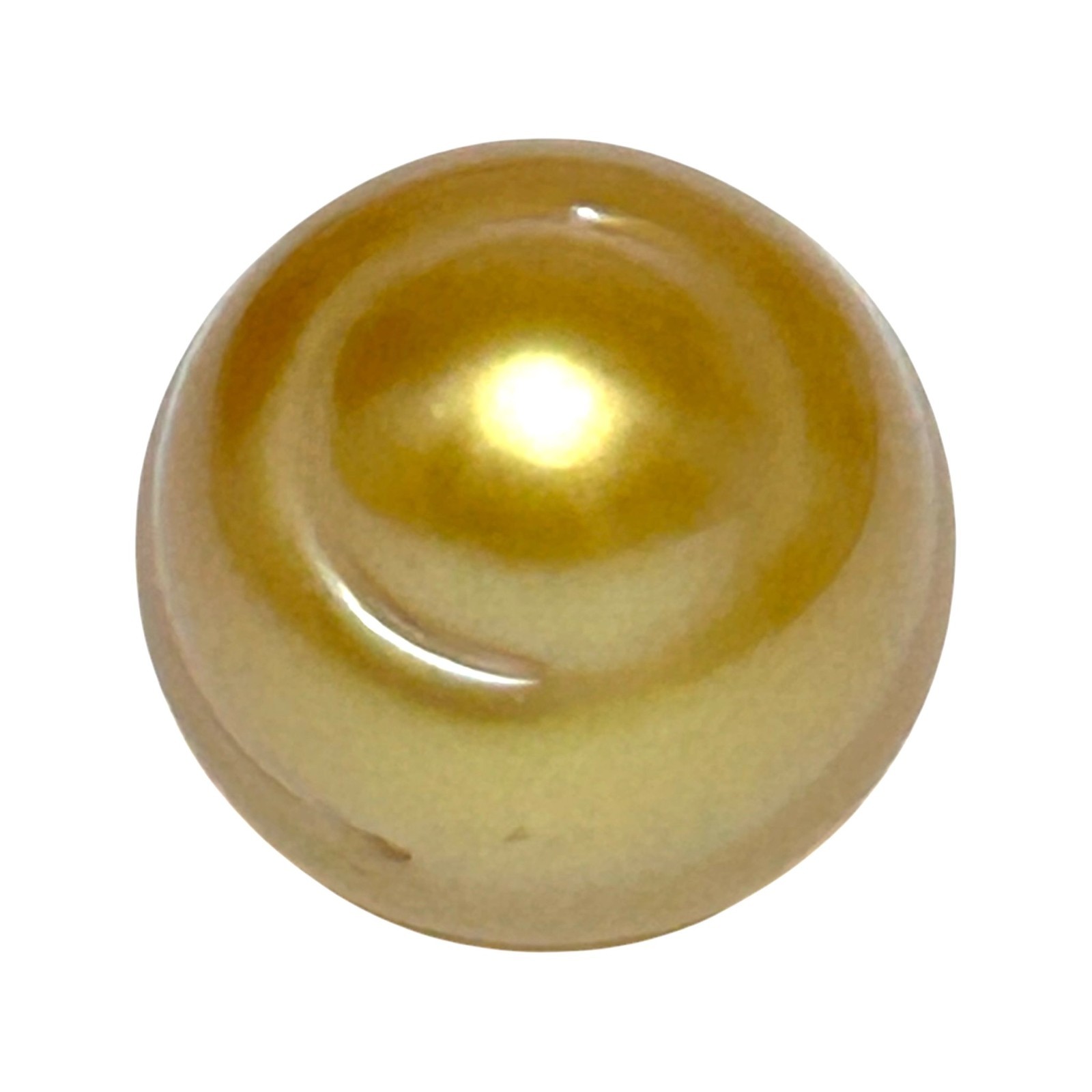 Giant 20.5 Carat 14 x 15.2mm Deep Gold Baroque Philippines South Sea Pearl Loose
