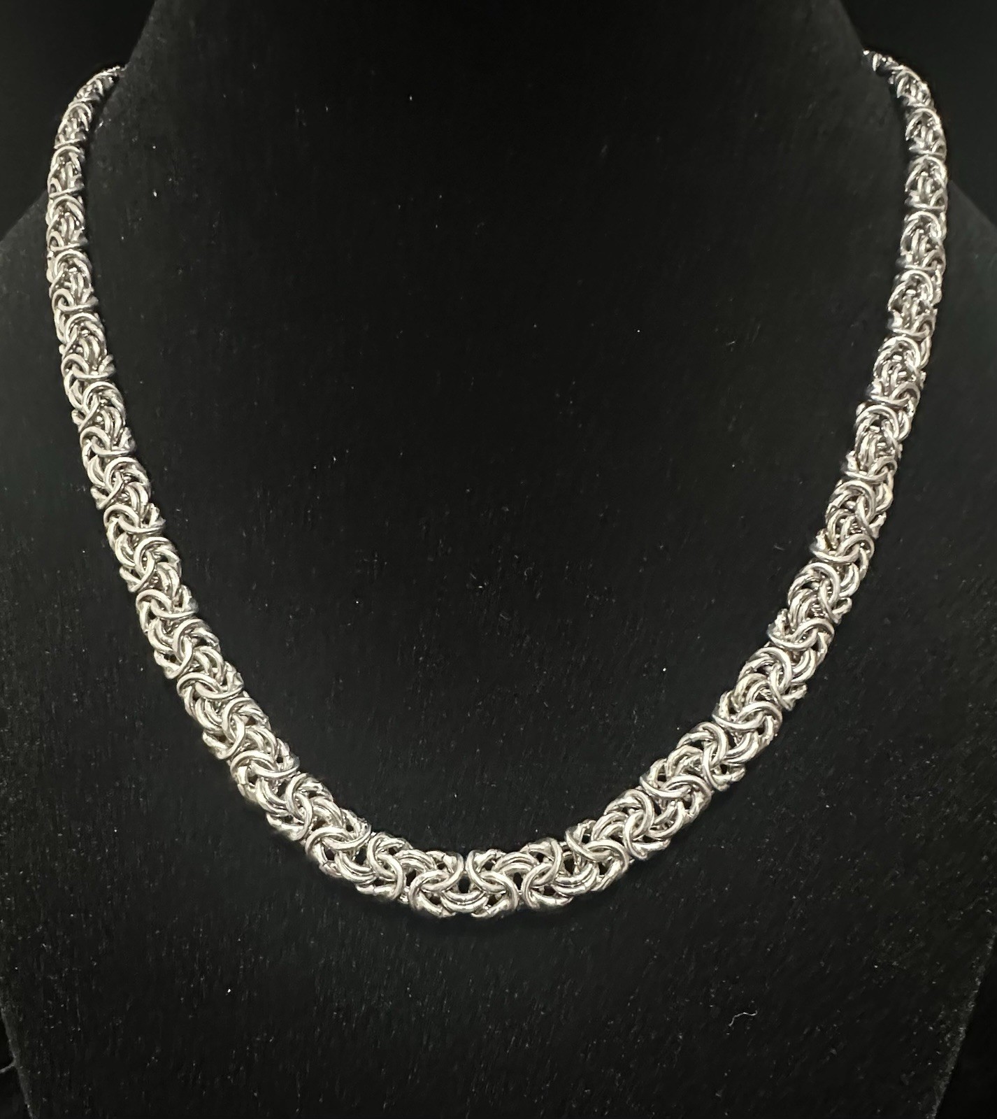 5mm 925 Sterling Silver Byzantine Chain Necklace 18” 22g