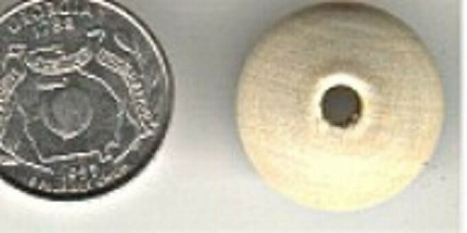 24 VINTAGE NATURAL WOOD SPACER 24x12MM BEADS d422
