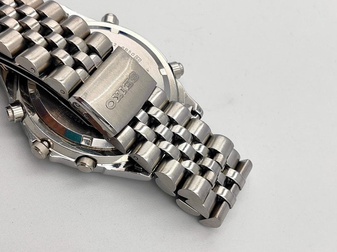 Vintage Seiko SQ100 Chronograph Alarm 7T32-6B50 Quartz JDM Overseas Rare | Japan