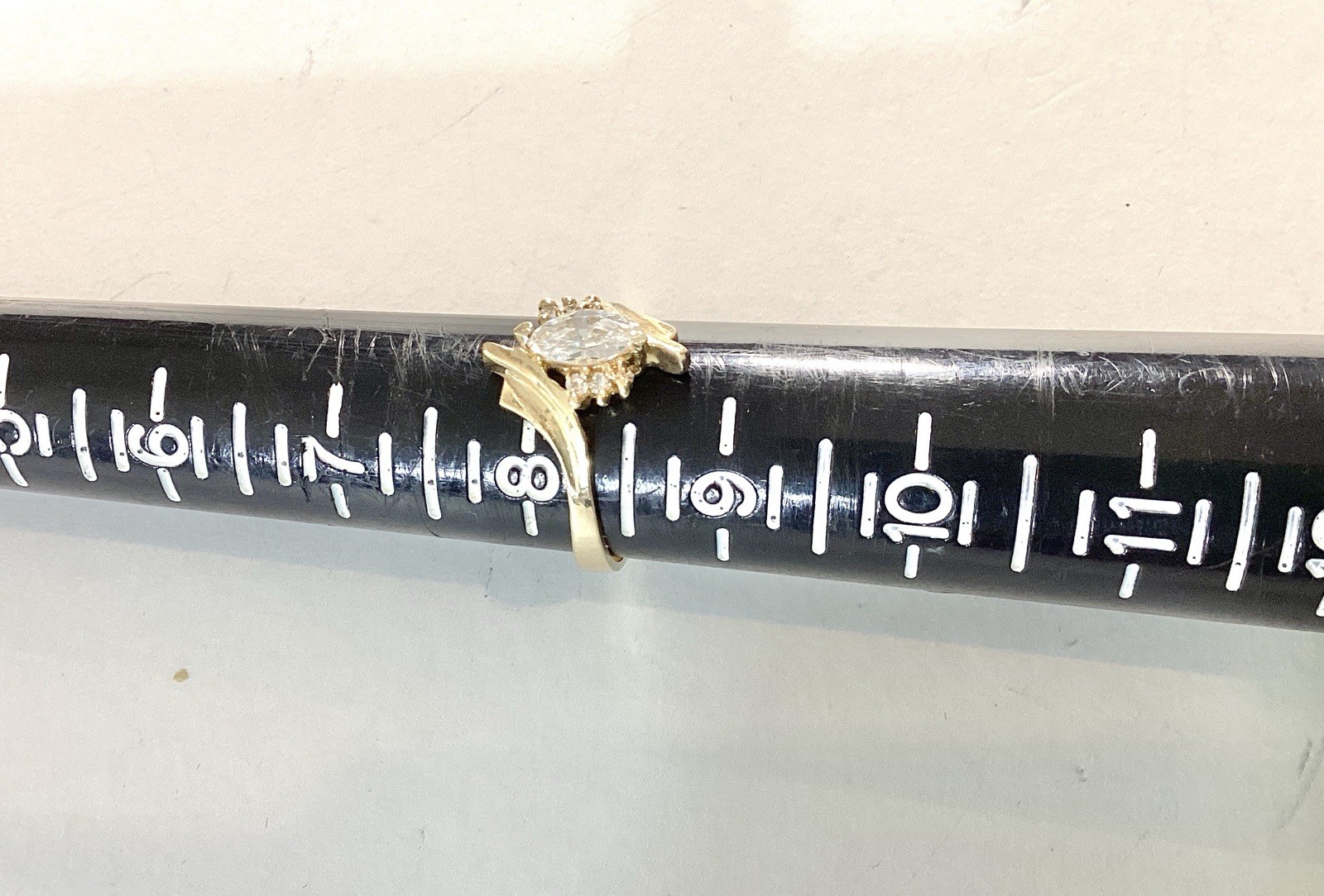 10 KT Yellow Gold Real Stamped Marquise April Birthstone Diamond, ring SZ 8.25