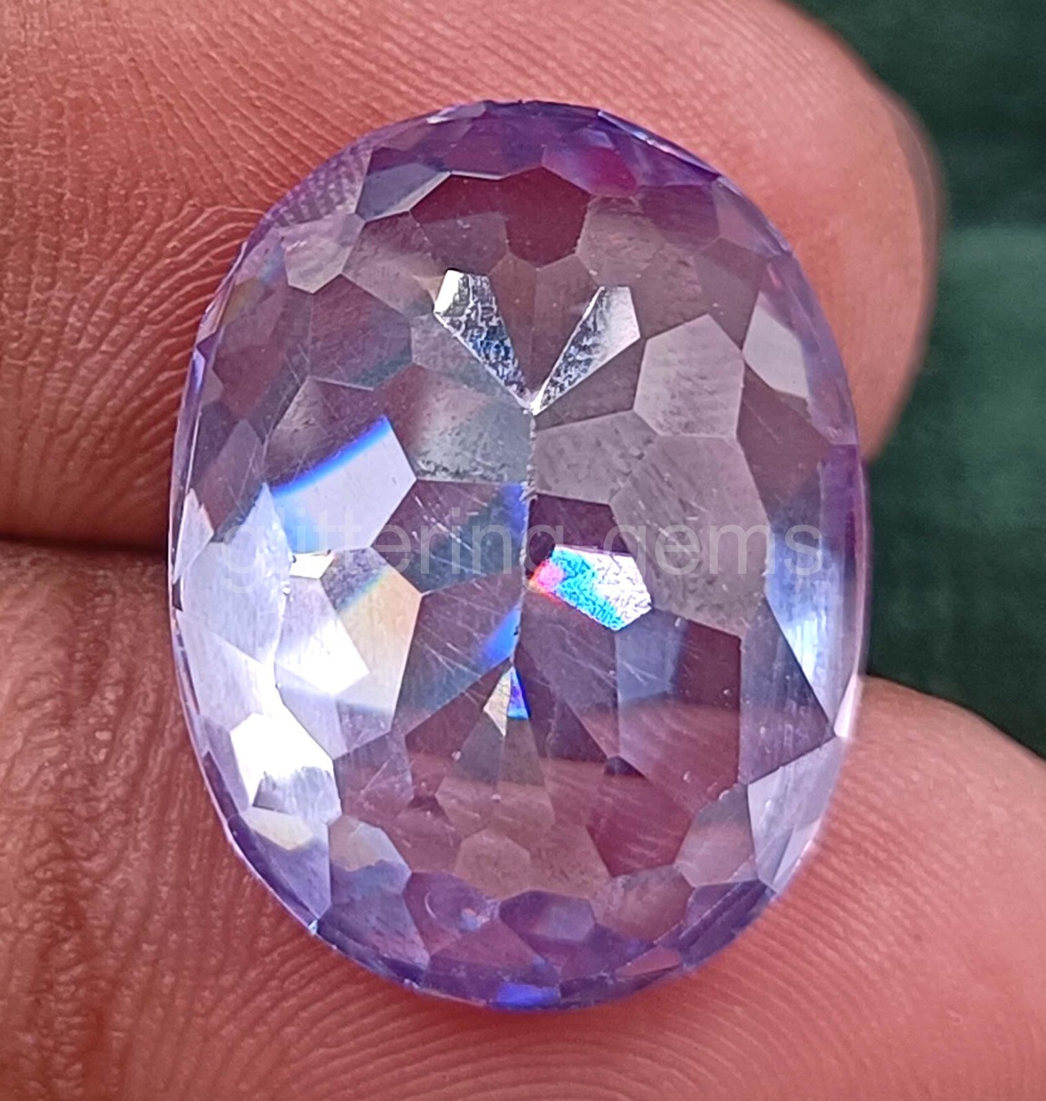 Natural 40.55 CT Oval Cut Purple Amethyst IGL Certified Loose Gemstone 5MSU