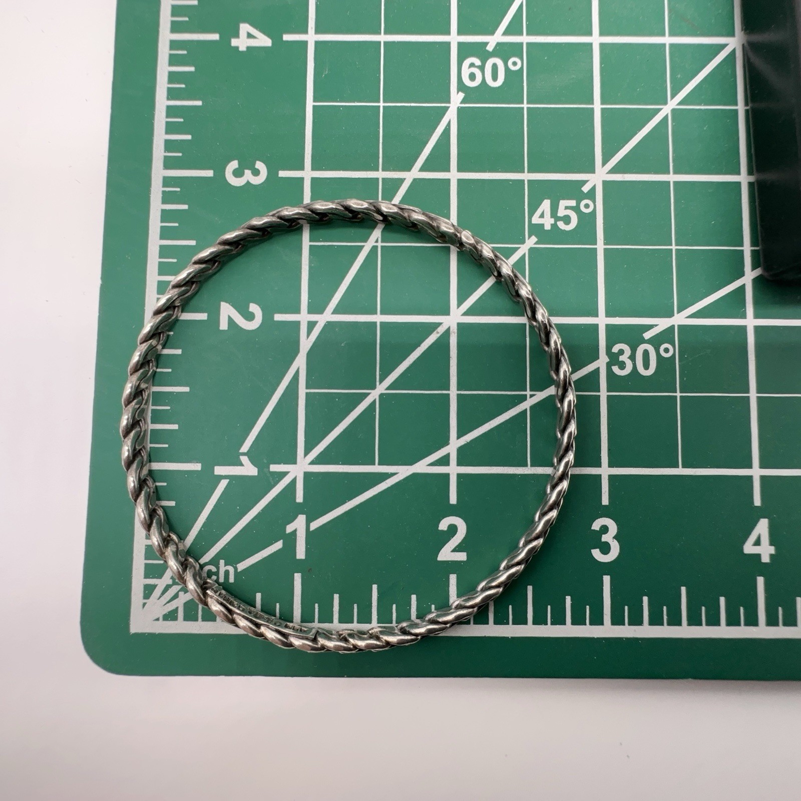 VTG Taxco Mexico Sterling Silver Twist Bangle Bracelet 18.3g #bct