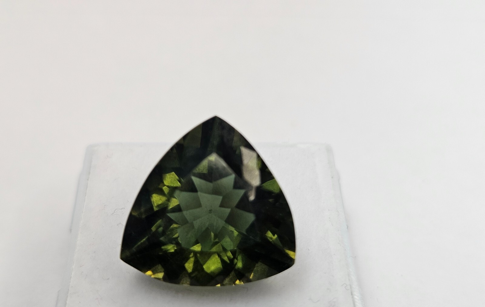 Moldavite Natural Green EGL Certified Trillion Cut 10+ Ct Loose Gemstone