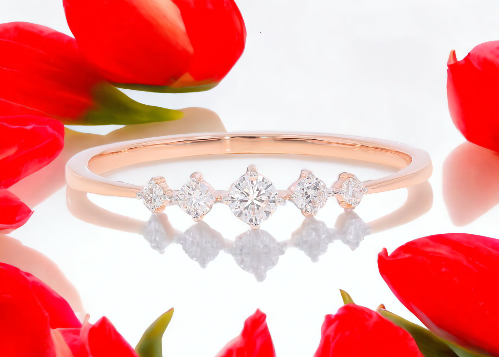 Ananta Jewels 0.15Ct Round Lab Grown Diamond Wedding Women’s Ring in Solid Gold