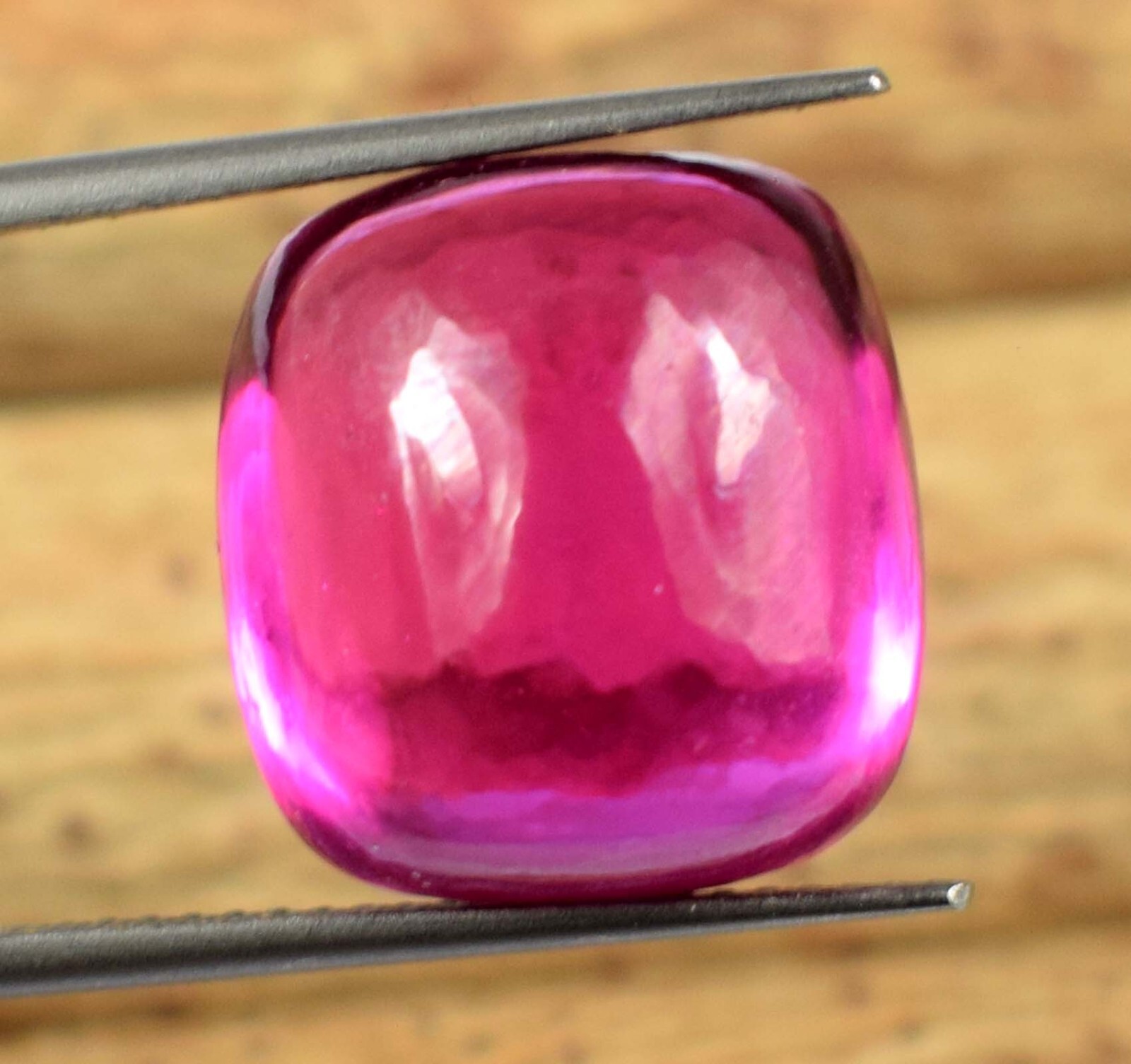 Natural Padparadscha Pink Sapphire 17.95 Carat Cushion Cabochon Gemstone E1763