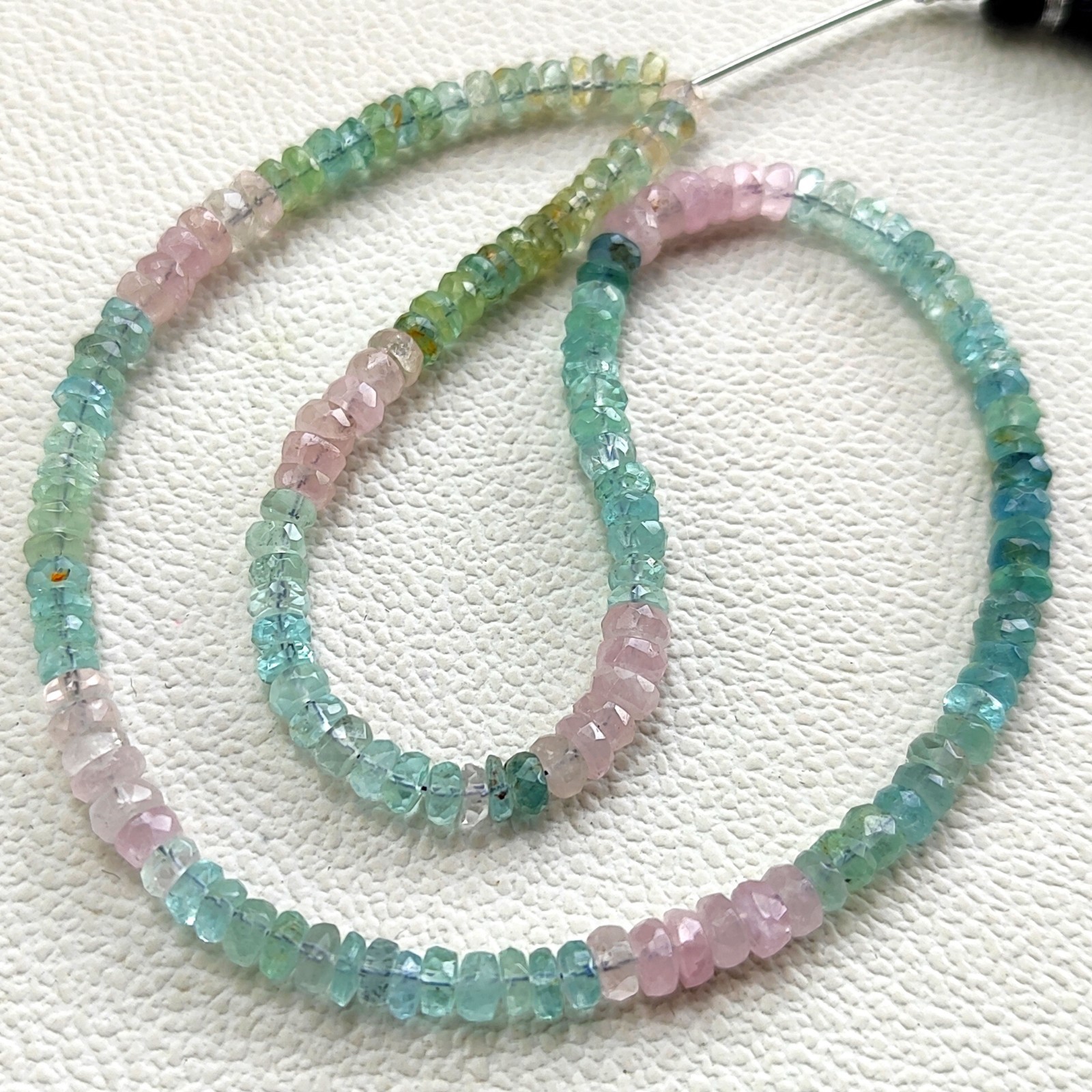Brazil Multi Beryl 5mm Faceted Rondelle 15.5″ Beads Strand Jewelry Making