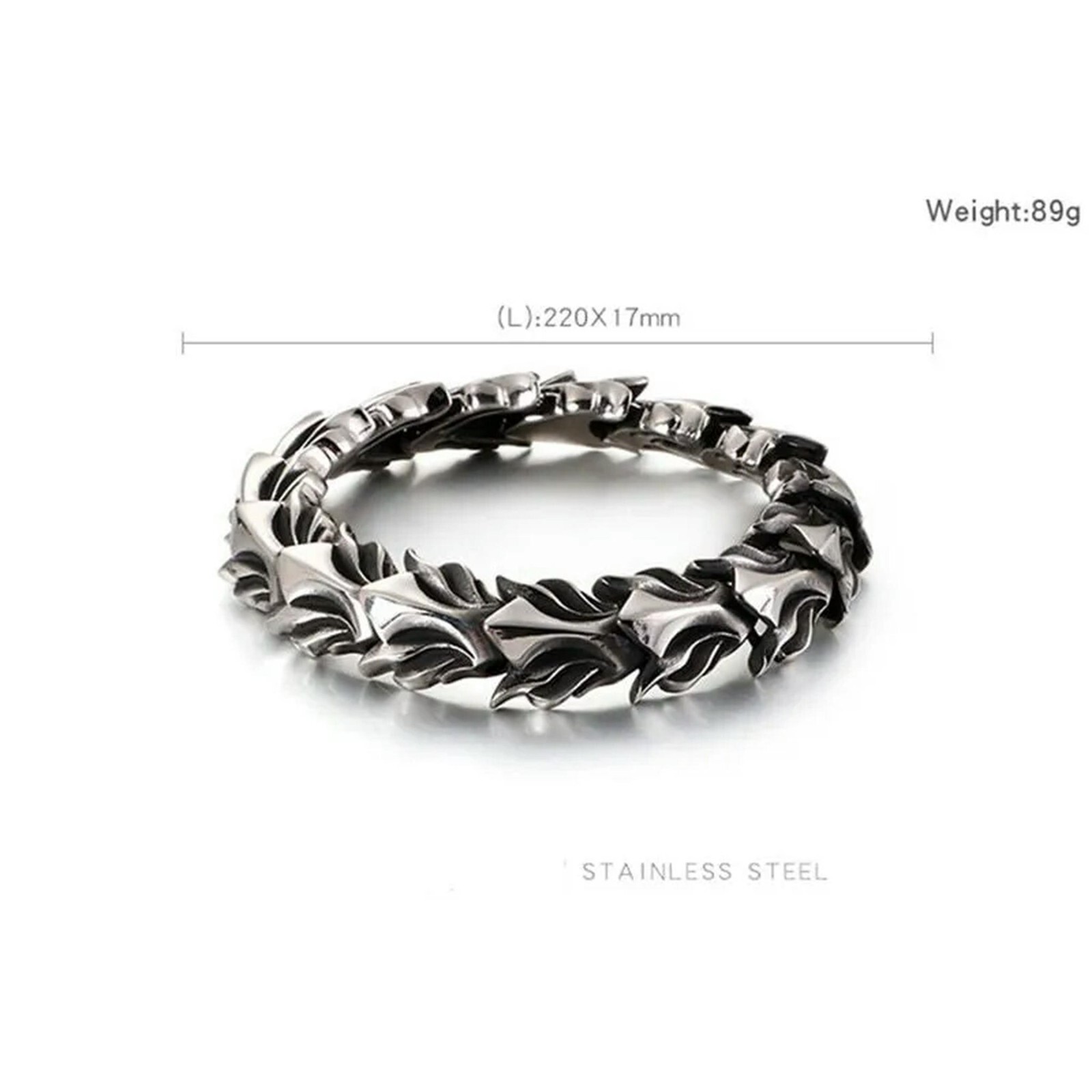 BESTSELLER Viking Stainless Steel Dragon Chain Wristband Mens Punk Bracelet