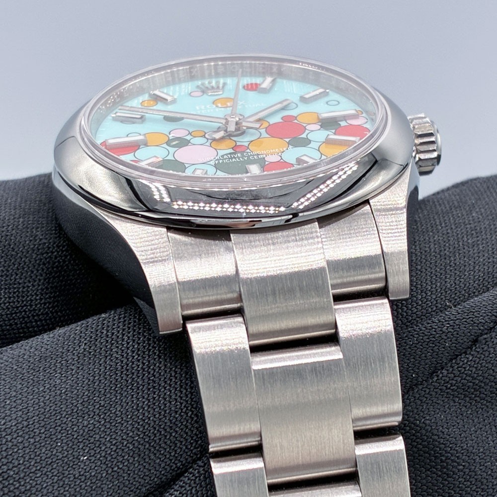 Rolex 277200 Oyster Perpetual Turquoise “Celebration” Dial 31mm Watch