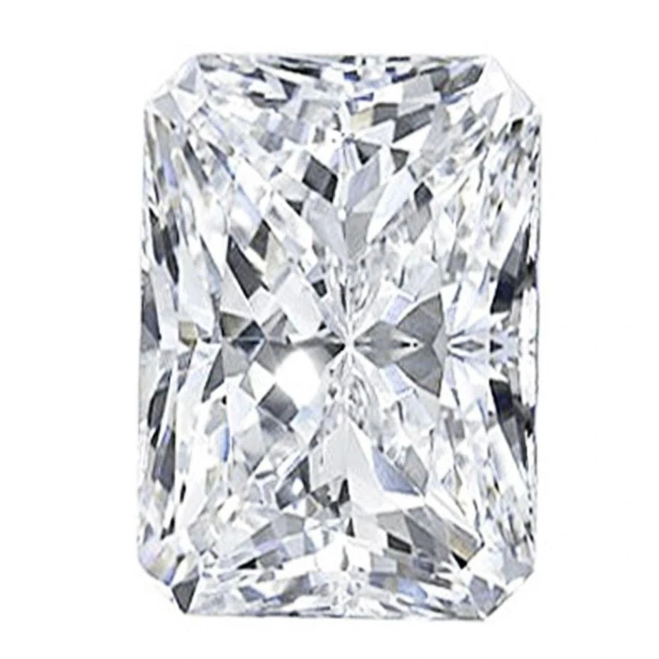 5.25 Ct Loose Moissanite Radiant Cut 9 x 11 MM D Color, IF CLARITY Certified