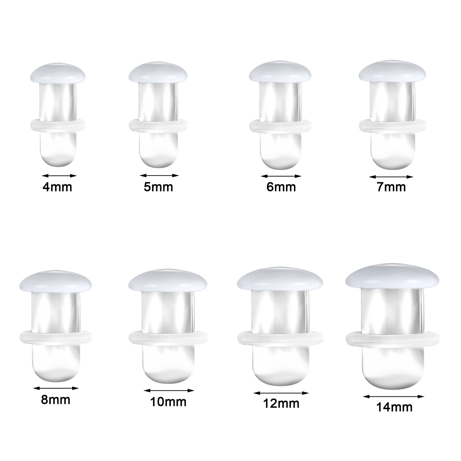 1 Pair 3-25MM Ear Plug Tunnels Glass Ear Gauges Lobe Stretching Piercing Jewelry