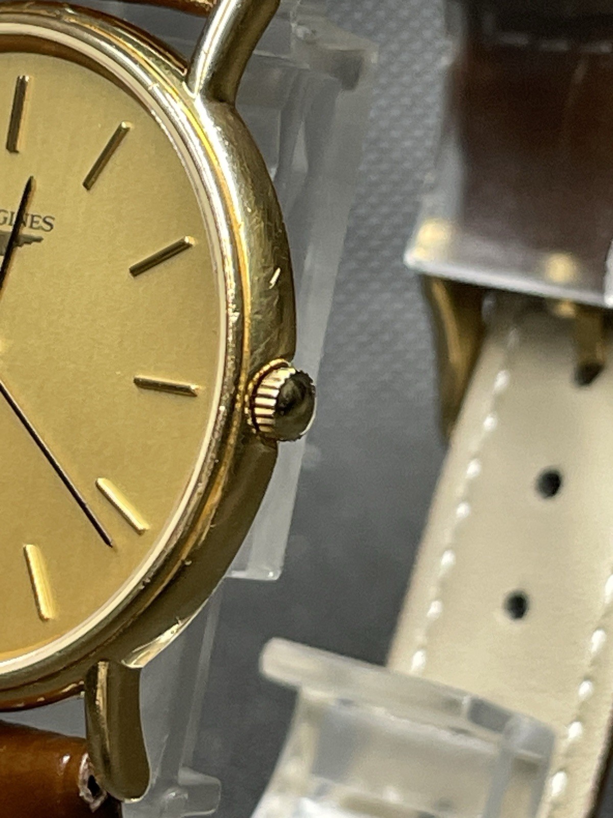 [Excellent] Vintage Longines L4.637.2 Grande Classique Glod Round Quartz JAPAN