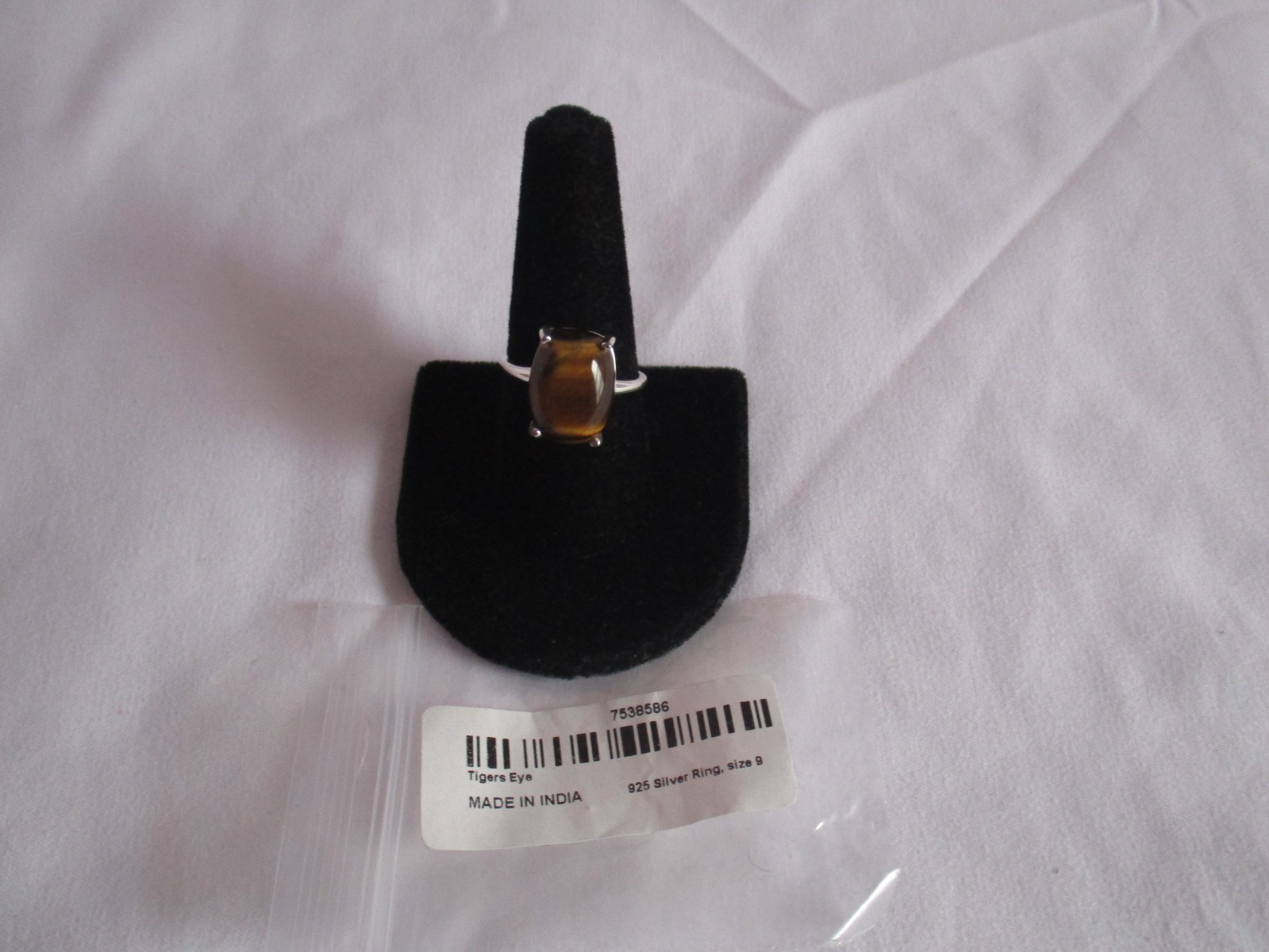 South African Tigers Eye Ring in Sterling Silver (Size 9.0) 10.75 ctw Ring Box