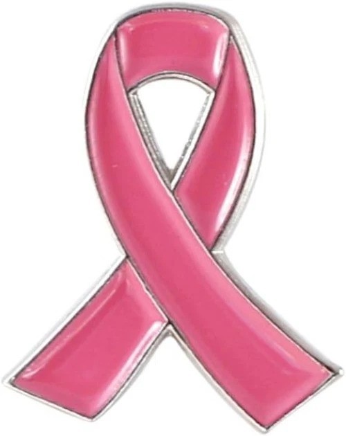 Official Pink Ribbon Breast Cancer Awareness Lapel Pin Clutch Closure for Women