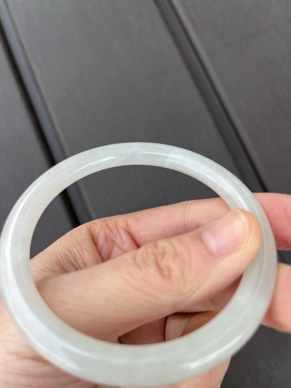 BW057-RP 55.9mm Certified Untreated Grade A Burmese Jadeite Bangle Jade Bracelet