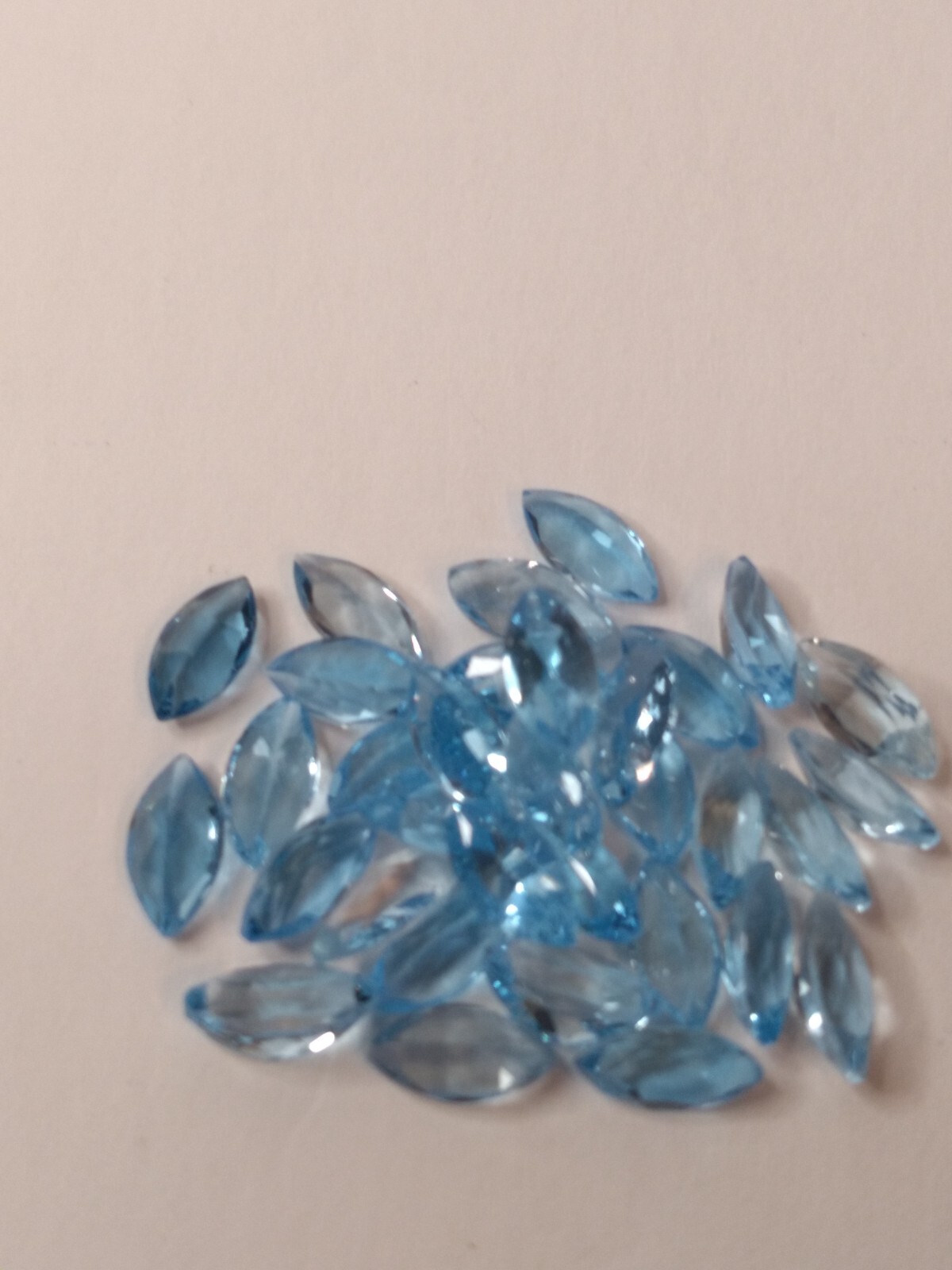 Swiss Blue Topaz! 6×3 mm Marquis Navette Genuine AAA Quality 0.29Ct. Brazil