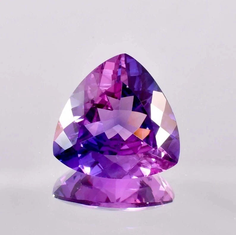9.50 Ct Natural Ceylon Purple-Pink Sapphire Certified Trillion Loose Gemstone