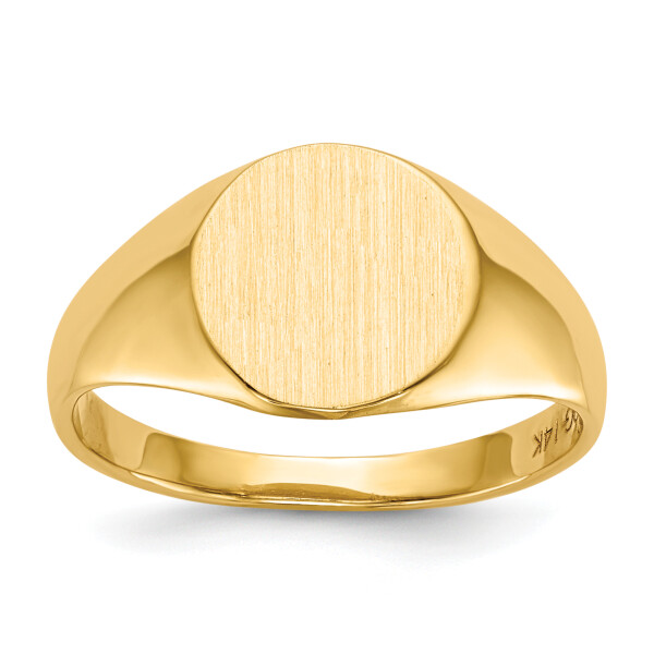 10K Yellow Gold Custom Engraved Signet Ring Handmade Personalized Monogram …