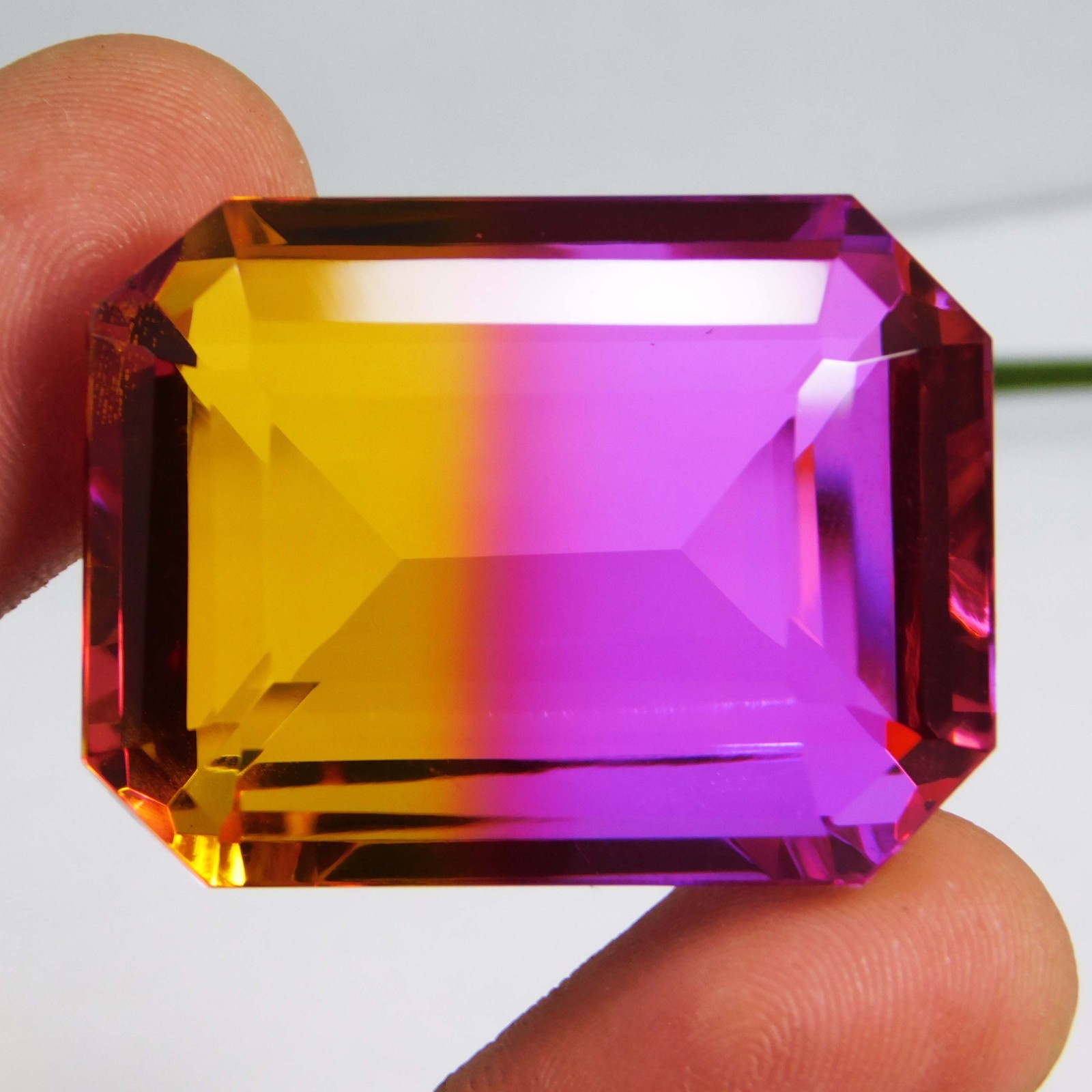Natural 99.20 Ct Brazilian Watermelon Tourmaline Emerald Shape Loose Gemstone