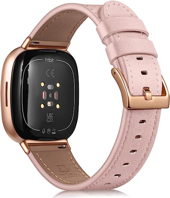 Genuine Leather Band For Fitbit Versa 4 / Fitbit Versa 3 / Sense Replacement USA