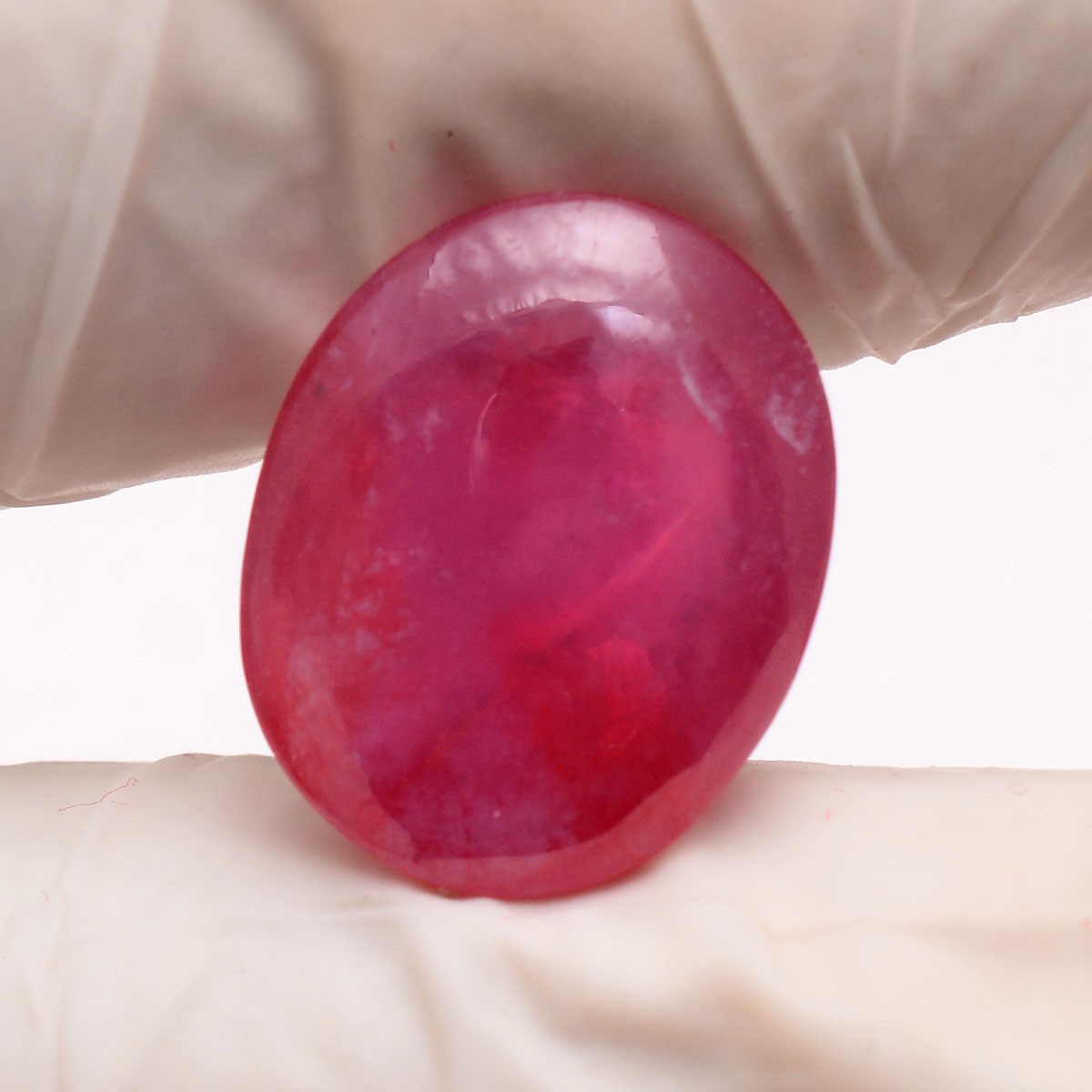 15.79 Cts Natural Red Ruby 16mmx13mm Oval Cabochon Ring Size Precious Gemstone