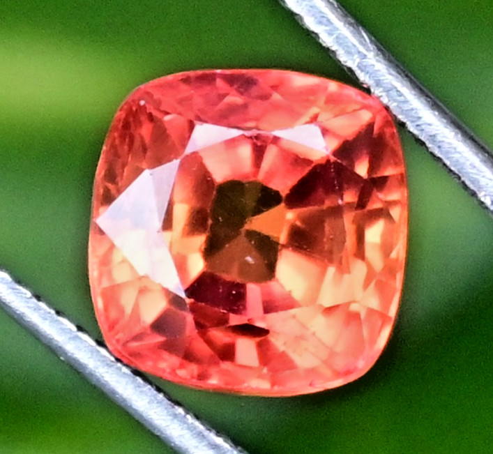 6.05 Ct Natural Myanmar Orange-Red Spinel Flawless Cushion Certified Gemstone