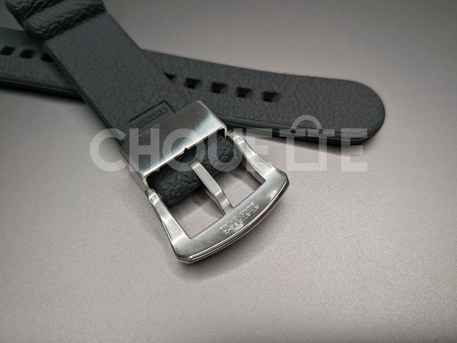 Seiko Prospex SRP777 SBDY095 SRPE07 22mm Black Silicone Watch Strap with PINS