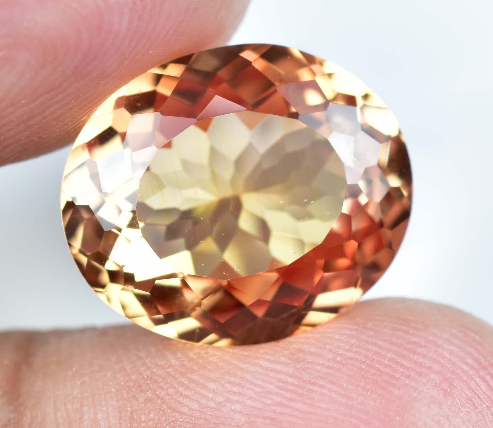 14.15 Ct Natural Ceylon Padparadscha Sapphire Stunning Certified Oval Gemstone