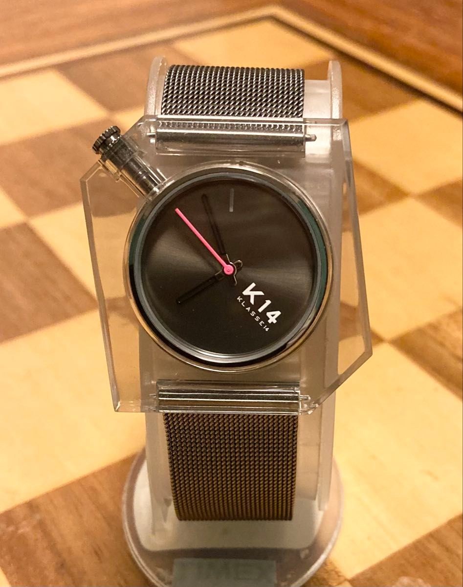 KLASSE14 K14 Gunmetal Mesh Bracelet 40mm Watch 5ATM Includes Case From Japan