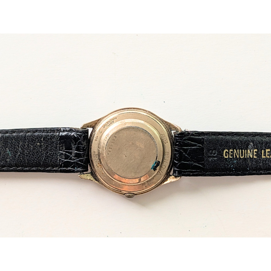Vintage 1960 Bulova 23 Jewels Self-Winding Watch–Linen Dial-10K RGP As-Found