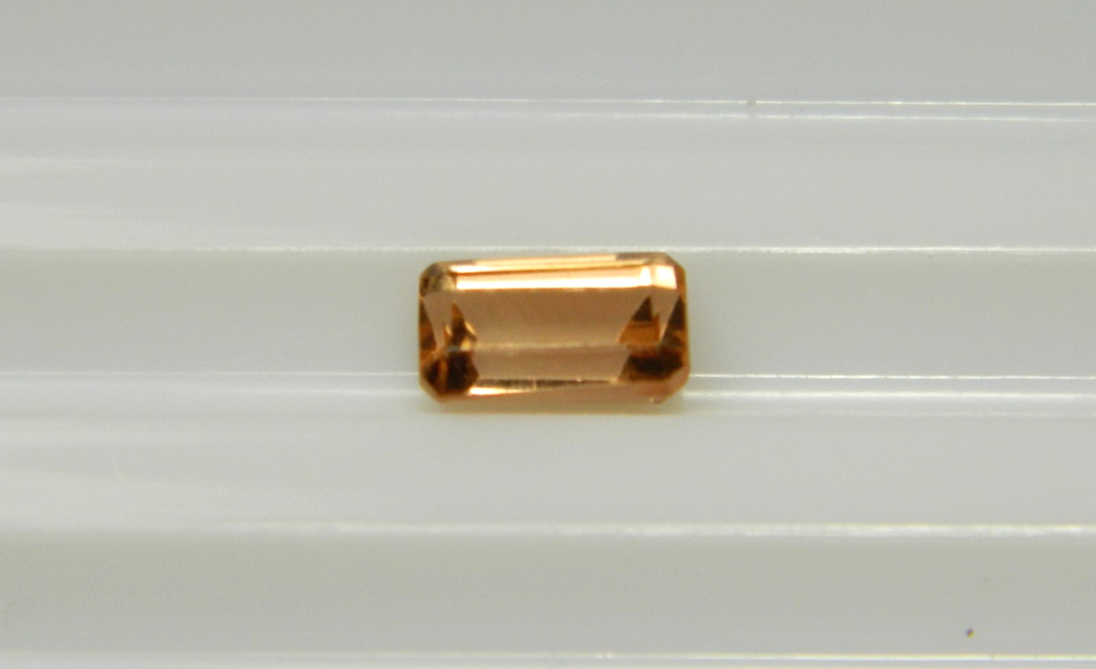 Imperial Topaz 0.64 Ct Clarity IF Emerald Cut Natural Peach Brazil I192