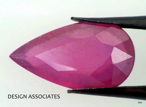 RUBY 23.17×13.20MM PEAR CUT EARTH MINED AND TREATED GEMSTONE AAA 15.5 CT(180924)