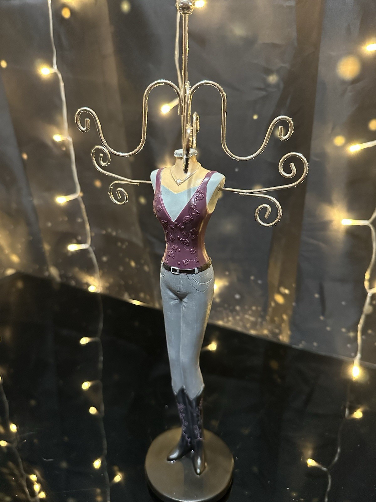 Mannequin Jewelry Stand Necklace Bracelet Holder Dress Form Organizer 14”