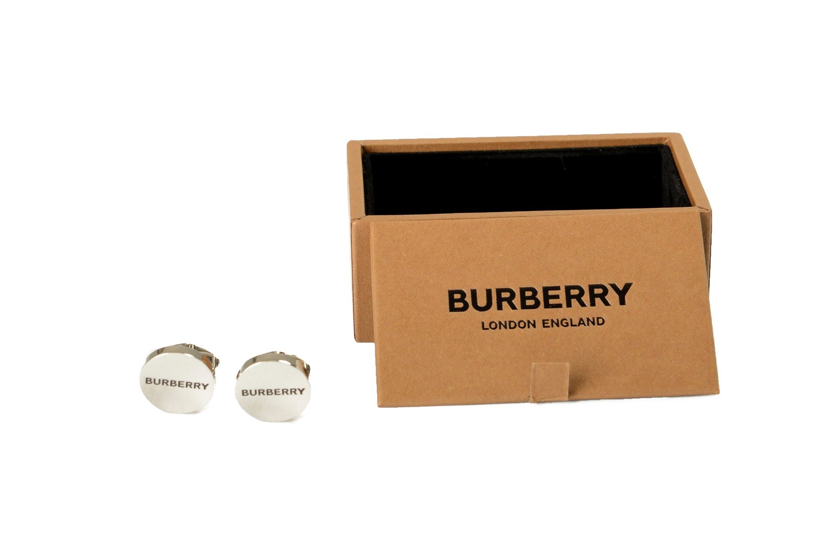 Burberry “BRBY LOGO” Silver Color Metal Cufflinks