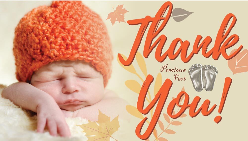 Precious Feet Silver-Colored Thanksgiving Donor Card Pro-Life Jewelry, Lapel Pin