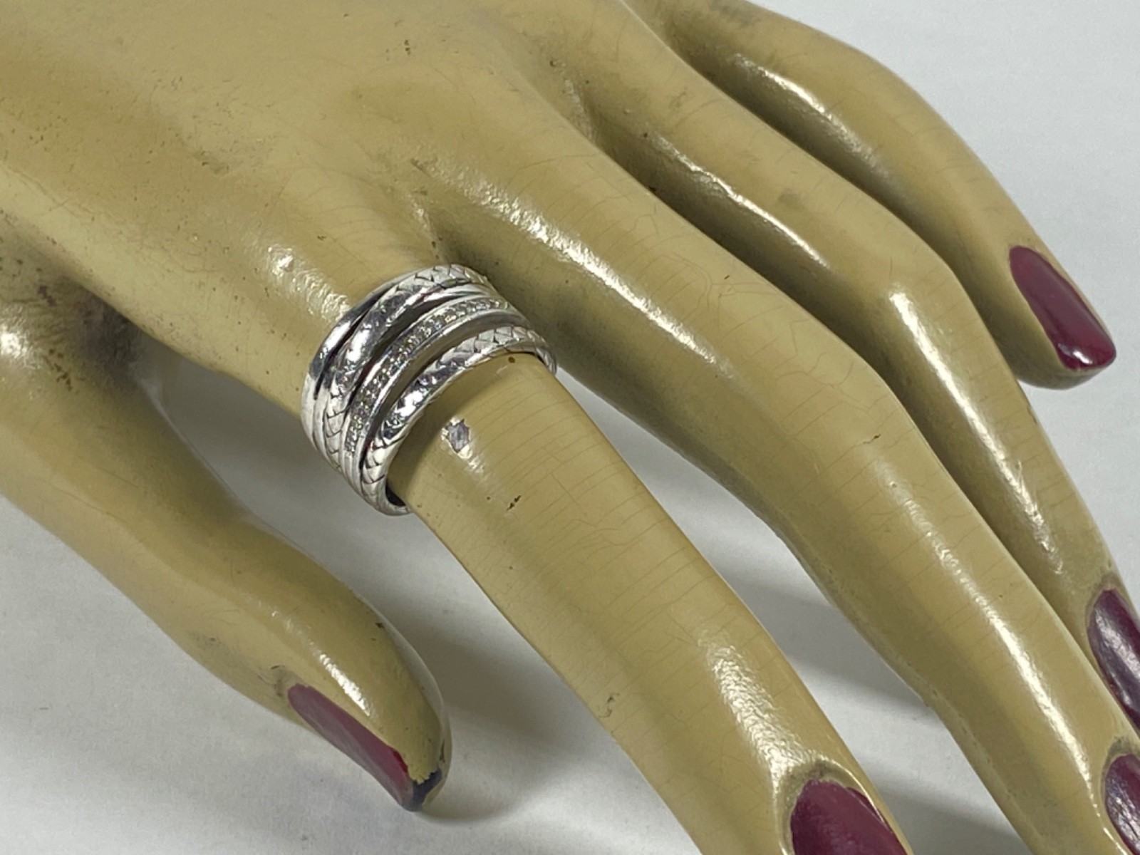 EFFY DESIGNER STERLING SILVER 925 Ring Band Size 7 Five Strands 8.3g