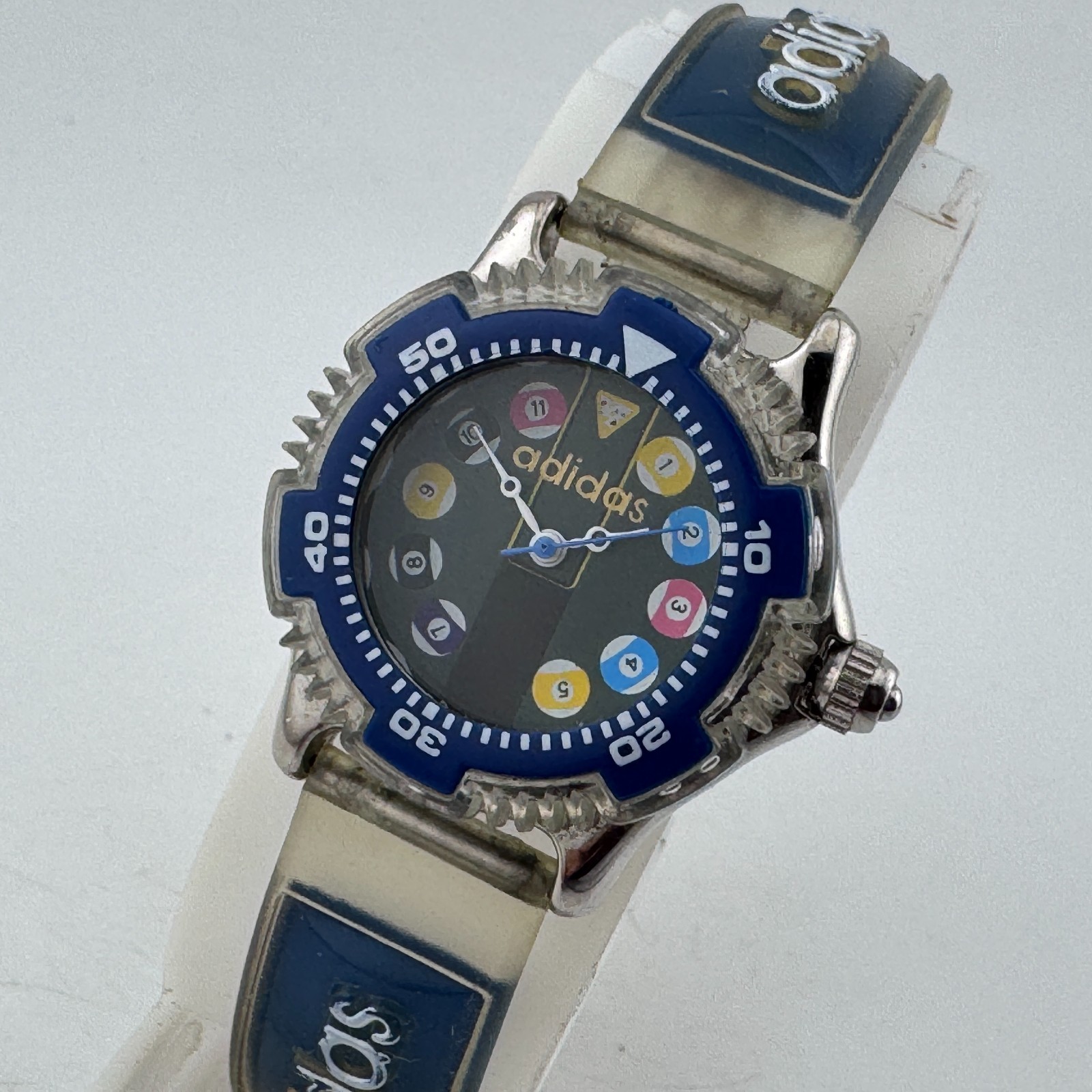 VTG adidas Swiss Quartz Watch Women Rotating Bezel Bowling Markers New Battery