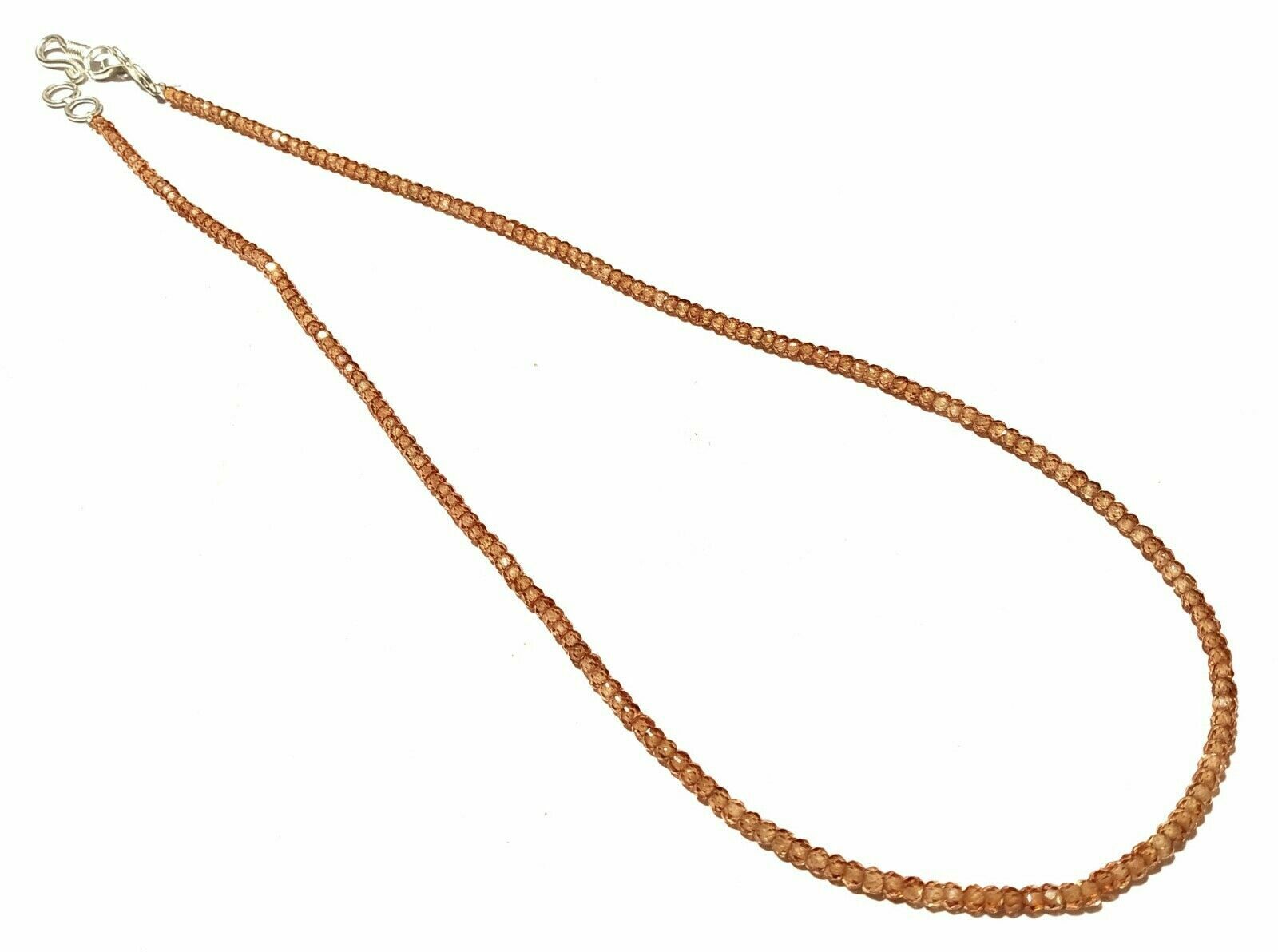 14″-28″inch Necklace Champagne Zircon Rondelle Faceted 3mm Gemstone Loose Beads