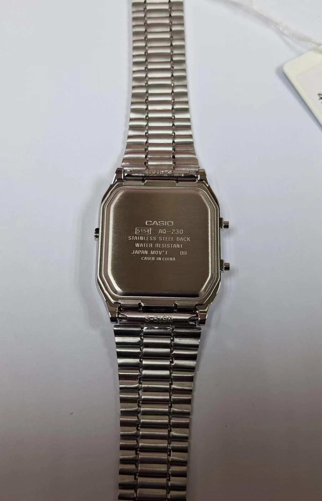 CASIO AQ-230A-2A1 Retro Vintage Blue Dual time Stainless Steel Band Watch