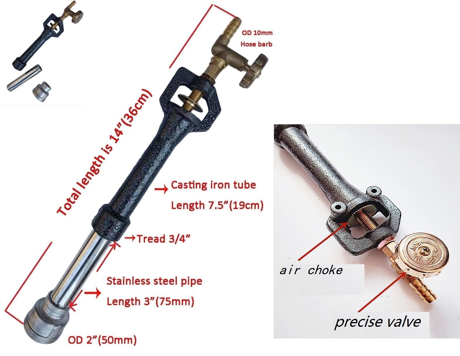 16 KG Gas Metal Melting Furnace Kit Foundry Casting Lifting and Pouring Tongs