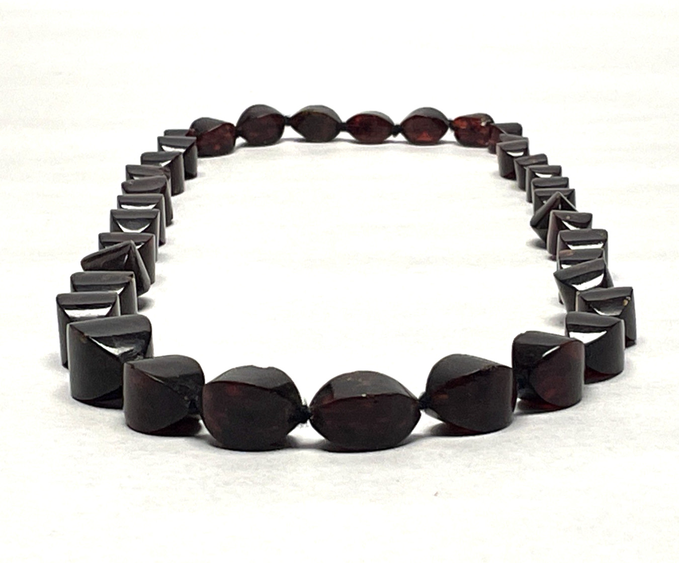 Vintage Natural Baltic Amber Necklace Rich Cognac Freeform Beads 30″ 75.73g