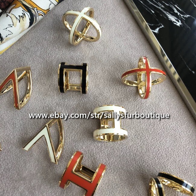 Sallys Quality 100% Brass & Enamel Scarf Ring Chain Buckles Brooch For Scarves