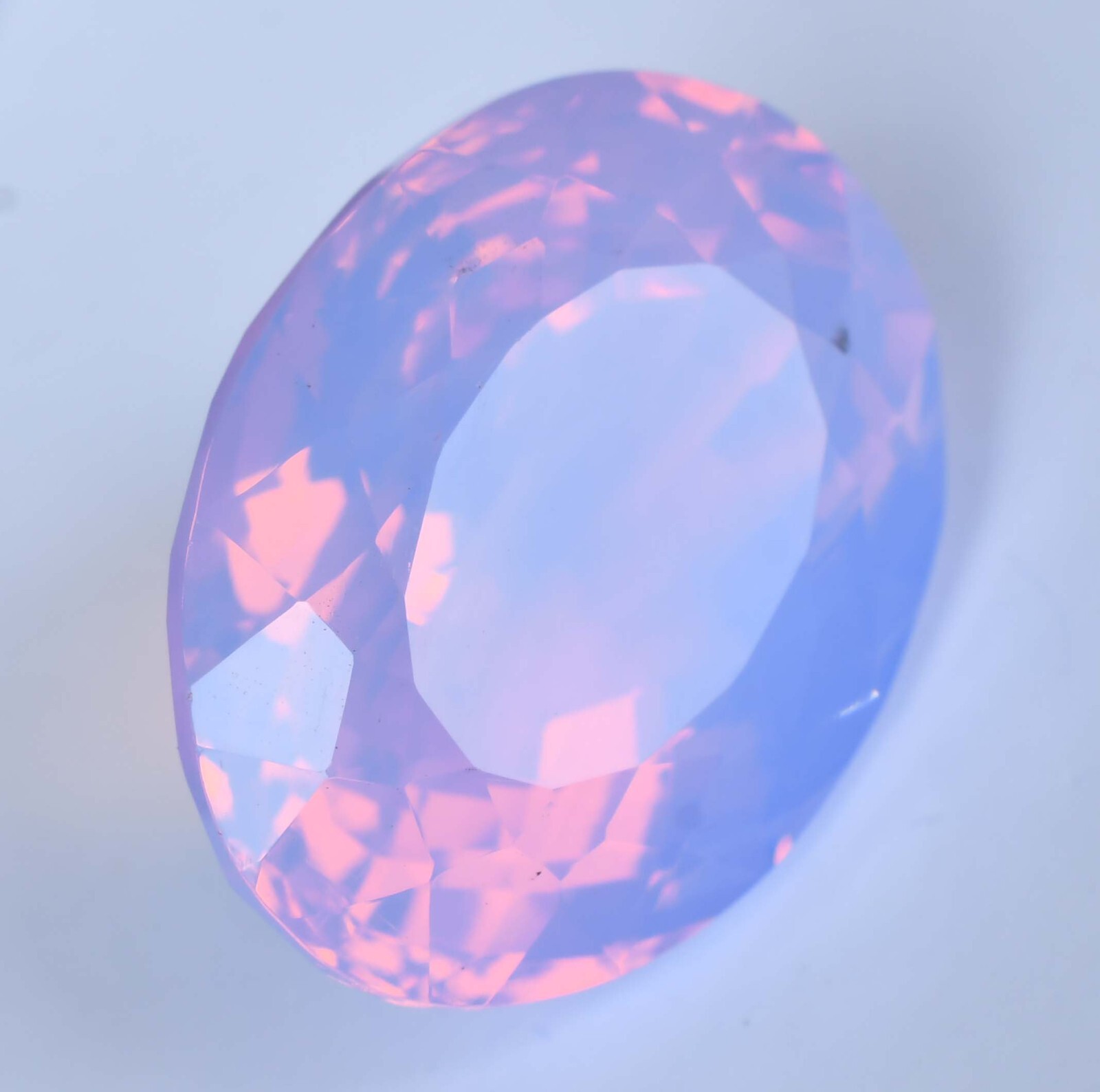 Natural Pink Opal 35.70 Ct Oval Welo Untreated Australian Certified Gemstone