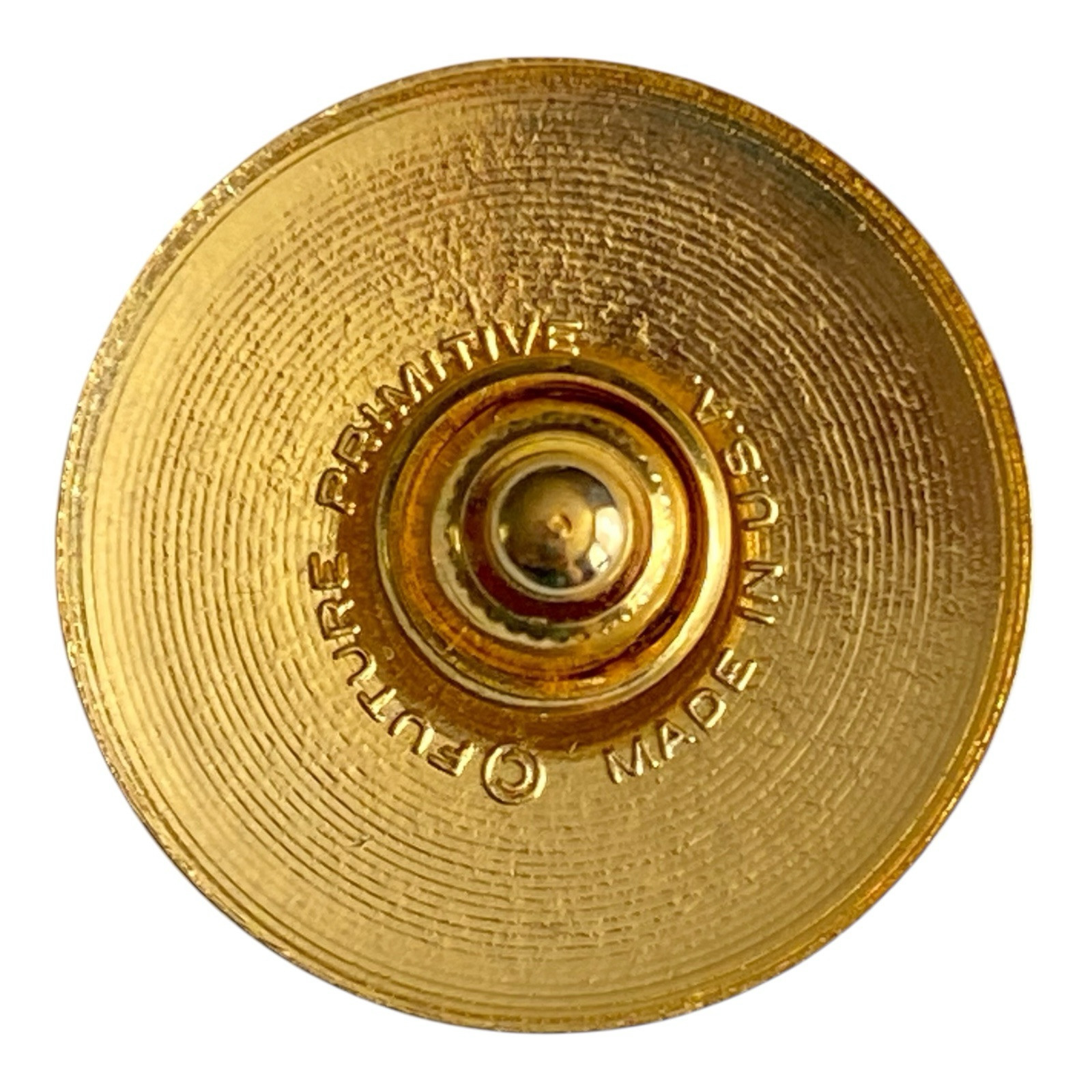 Future Primitive Cymbals Tie Tack Lapel Pin Percussion Drum Gold-Tone Instrument