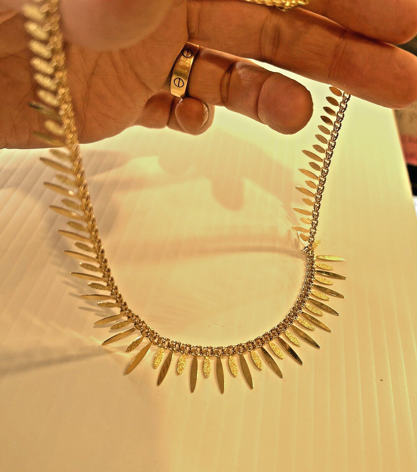 Estate 18k Gold Italian Necklace 16 1/2 Inch – 25.0 Grams