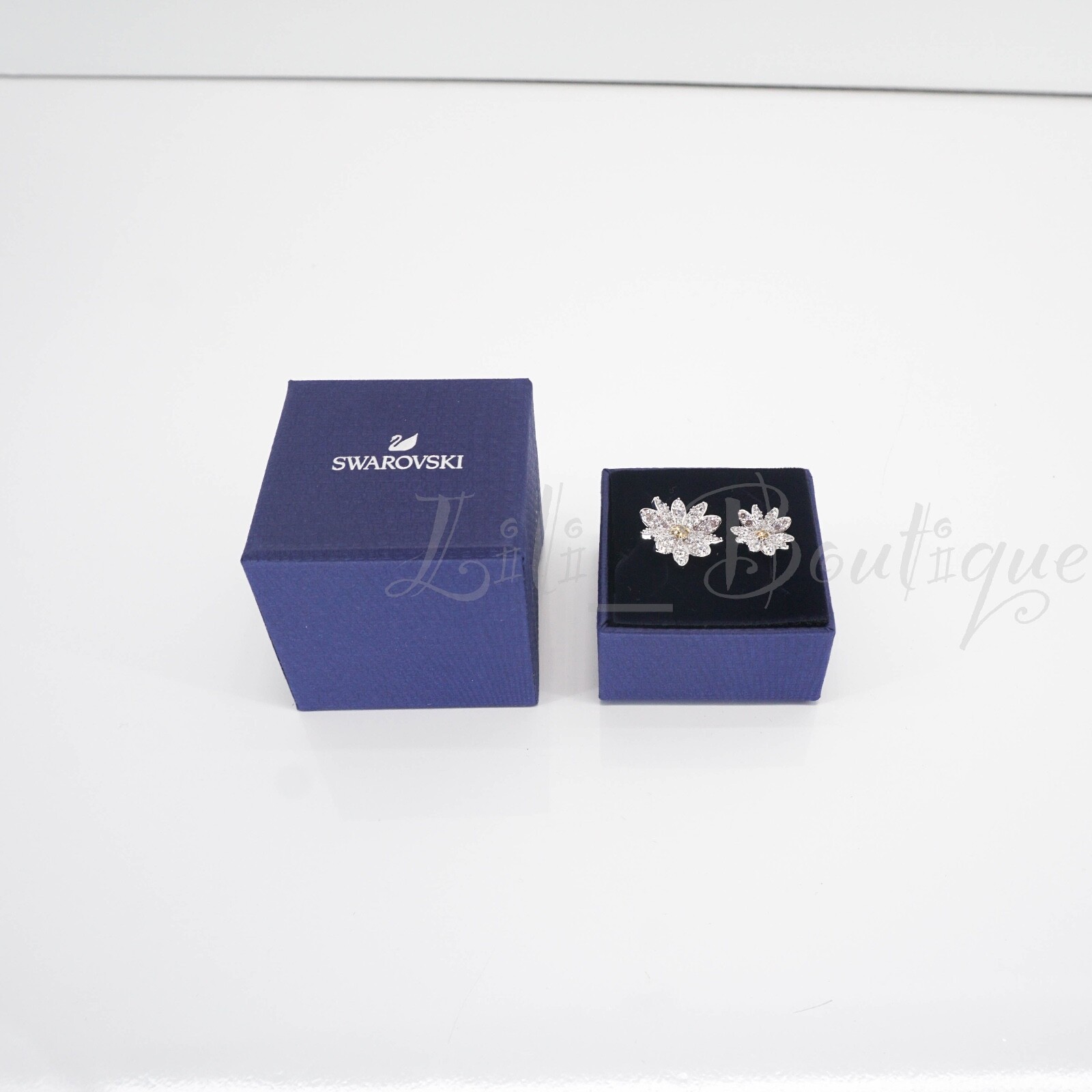 NIB Swarovski 5534941 Eternal Flower Open Ring Metal Crystal Yellow $169 Size 58