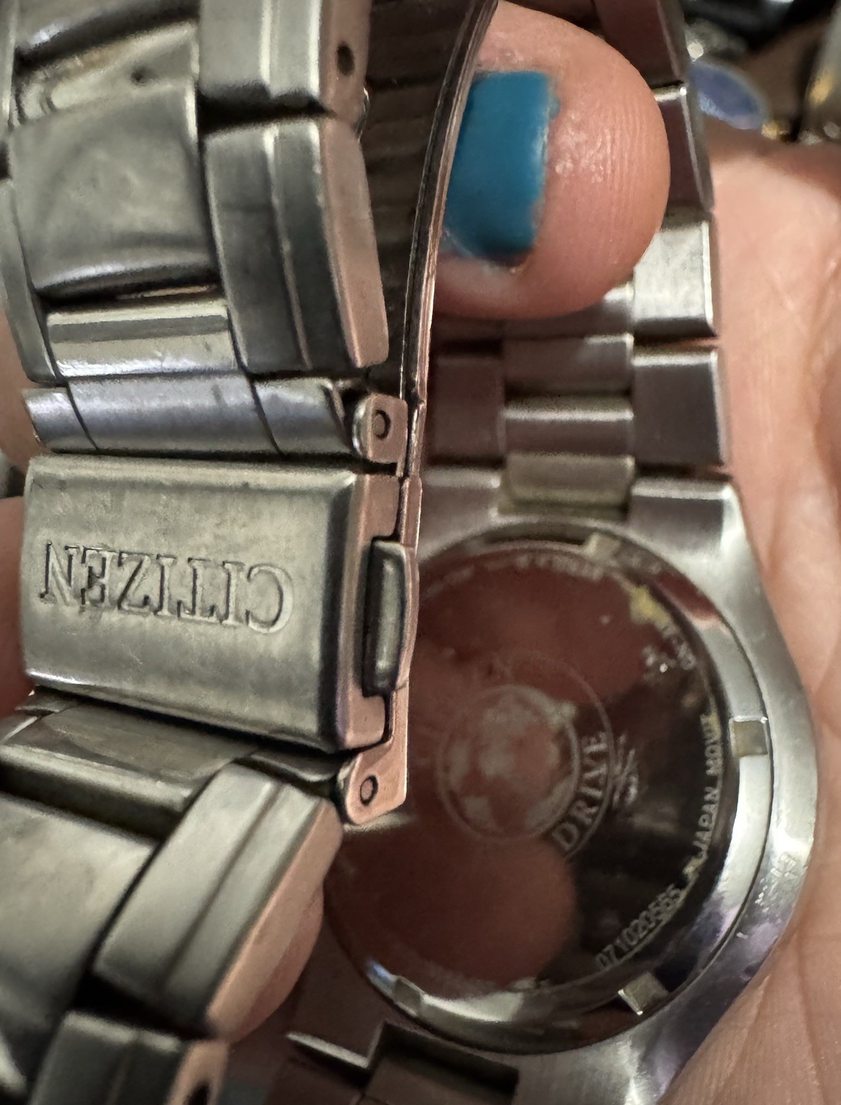 Citizen Eco-Drive Quartz Chronograph Date 100m Black Dial SS Bracelet