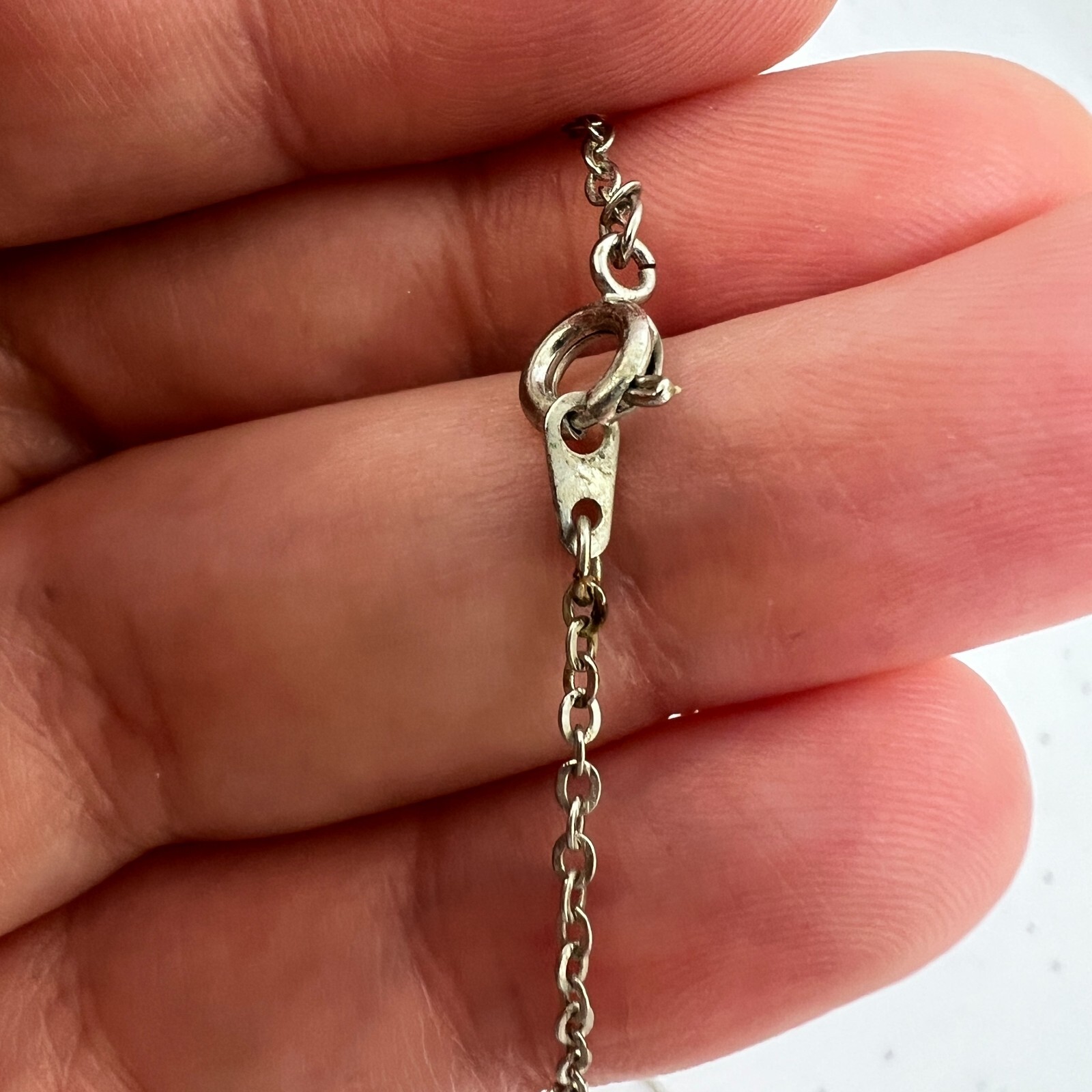 Chain 17 18 Inch Silver Tone Thin Dainty Short Basic Link Everyday