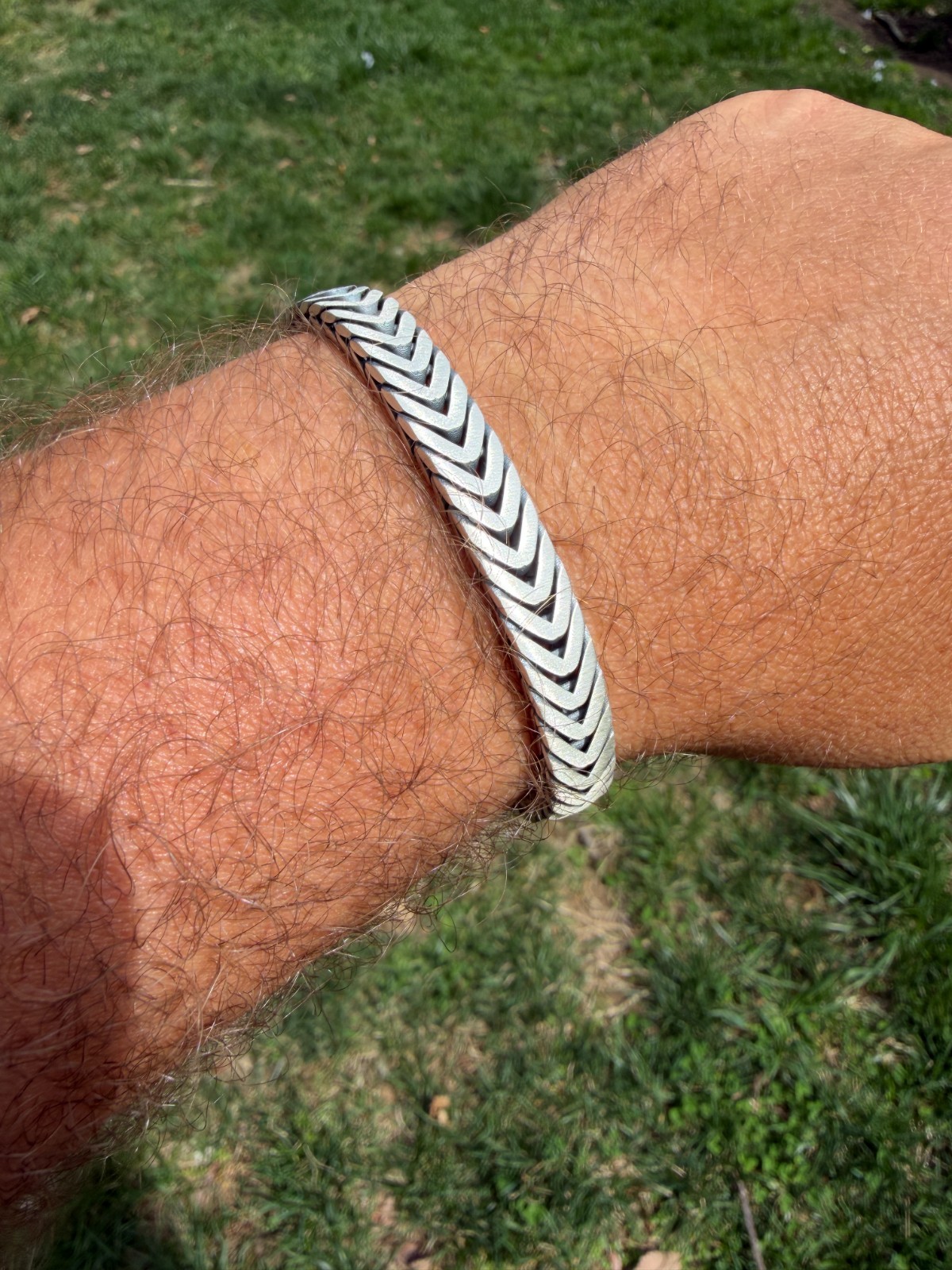 Custom 3 Link Miami Cuban Python Bracelet 12mm Real 925 Silver Oxidized Finish