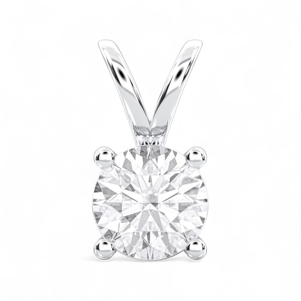IGI Certified 1ct Round Lab Created Grown Diamond Pendant Necklace 14k Gold